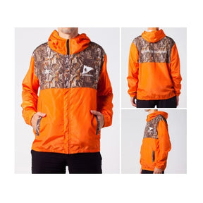 Blusa Corta Vento Laranja Capuz Laranja