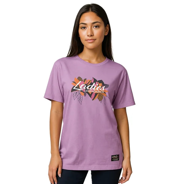 Camiseta Ladies Legendários Floral - Lilás