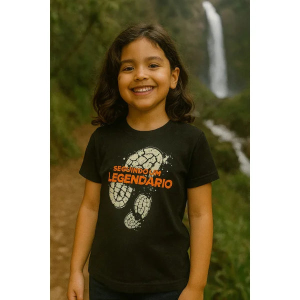 Camiseta Legado Infantil - Seguindo Um Legendário - Preta - Brilha No Escuro