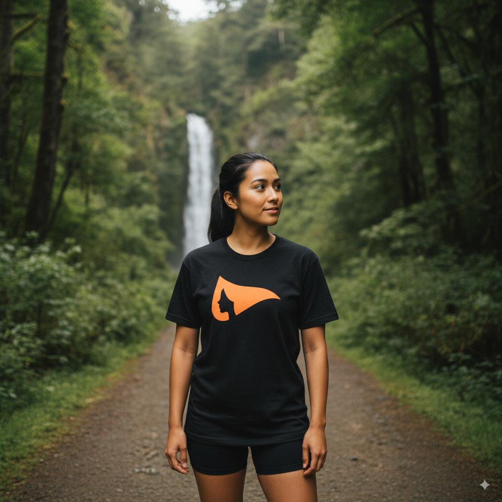 Camiseta Ladies Legendários - Preta + Laranja