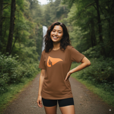 Camiseta Ladies Legendários Caramelo Rosto Laranja