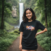 Camiseta Ladies Legendários Floral - Preta