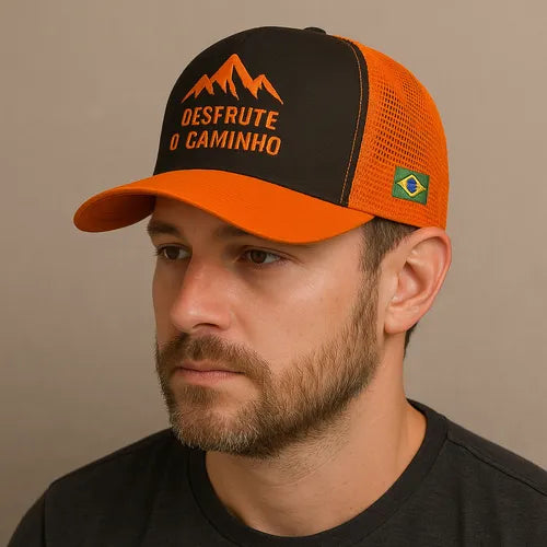 Bone Masculino Desfrute O Caminho Confortável Fé E Estilo