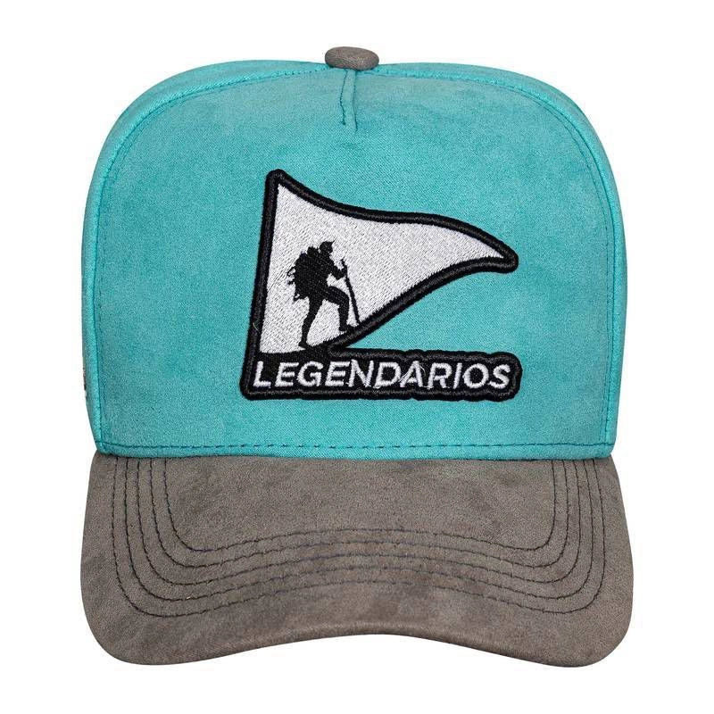 Boné Snapback Verde Água Aba Cinza