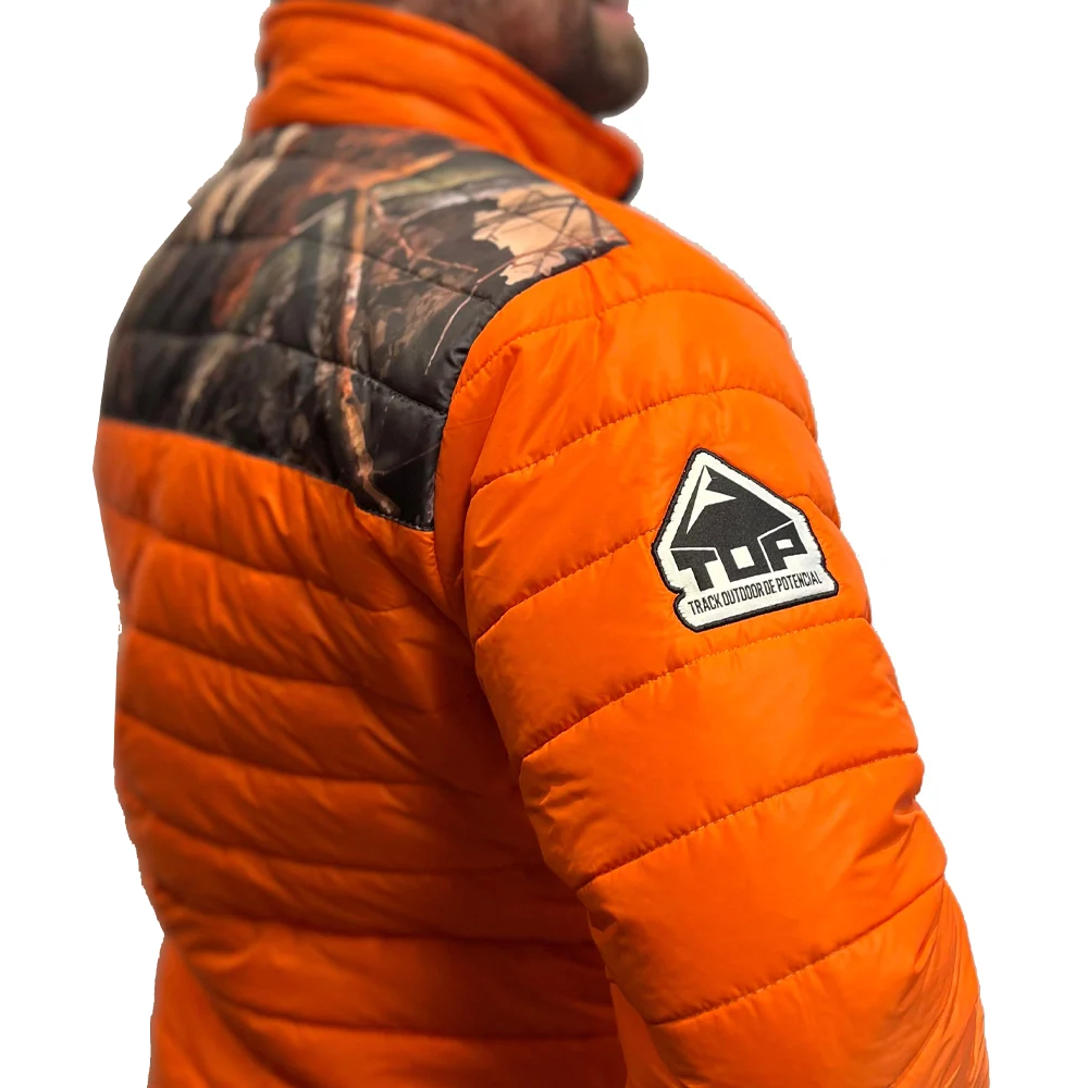 Jaqueta Puffer Legendários - Laranja/Camuflado