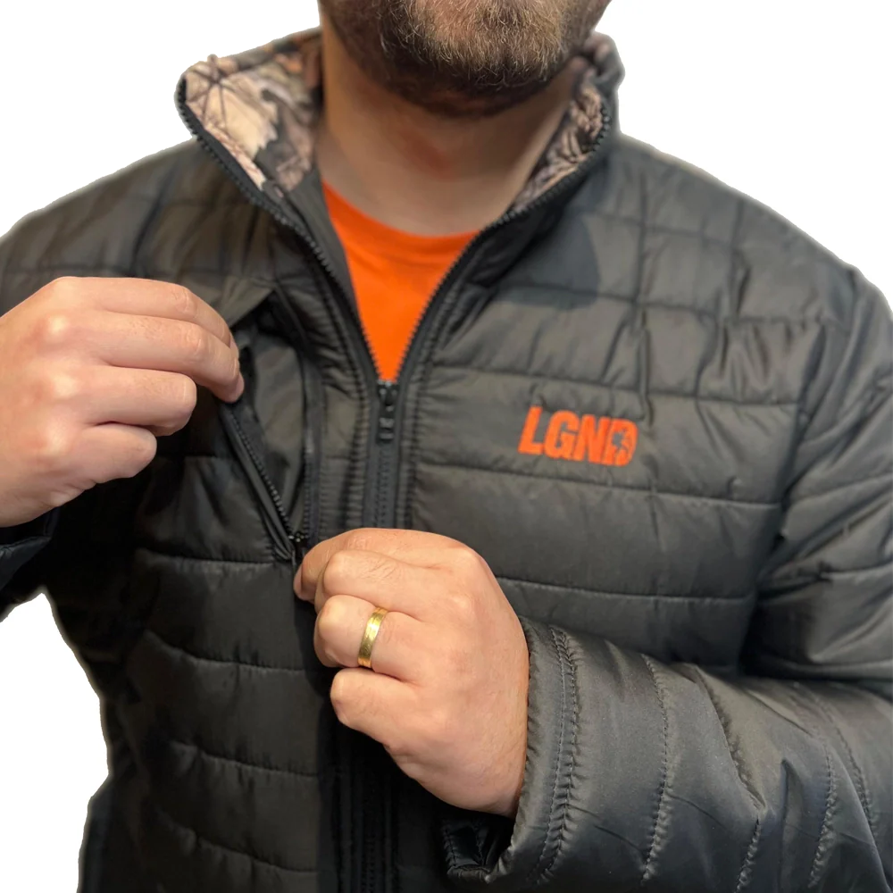 Jaqueta Puffer Legendários - Preto/Camuflado